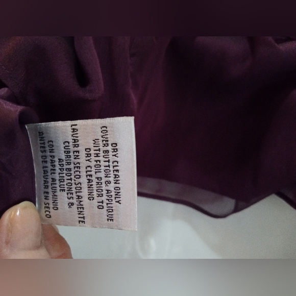 Plum blouse with chiffon split sleeves - Picture 9 of 10